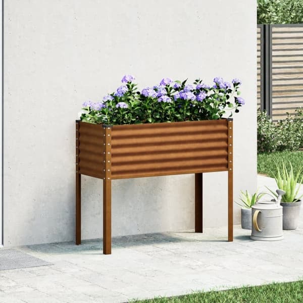 vidaXL plantekasse 100x41x90 cm cortenstål