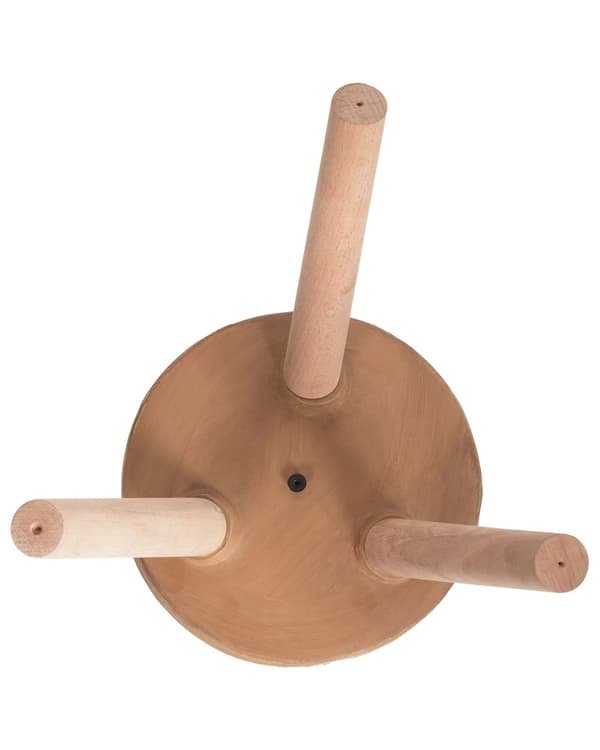 Blomkruka med Ben Ljusbrun Magnesium Bok Rund Massivt Trä Hög Bohemisk Design Vardagsrum Sovrum Uteplats