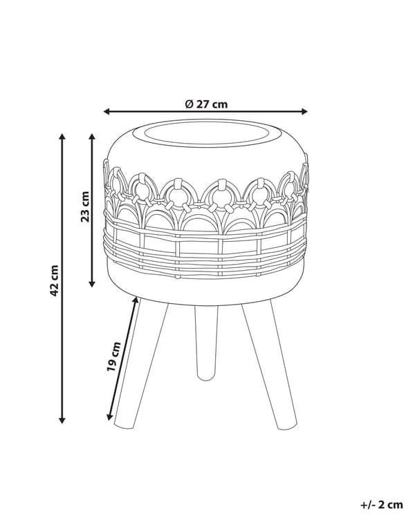 Plantestativ Lysebrun Magnesium Solid Trebunn Rund Høy Plantekrukke Utendørs Bruk