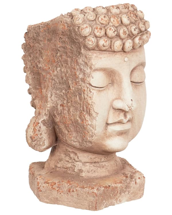 Blomsterpotte Beige Utendørs Innendørs Plantepotte Buddha-hode Retro stil