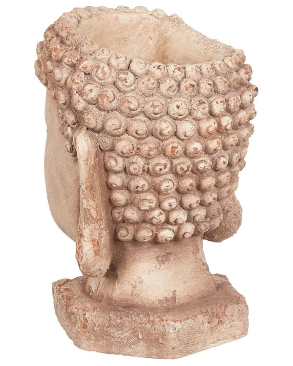 Blomsterpotte Beige Utendørs Innendørs Plantepotte Buddha-hode Retro stil
