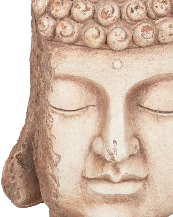Blomsterpotte Beige Utendørs Innendørs Plantepotte Buddha-hode Retro stil