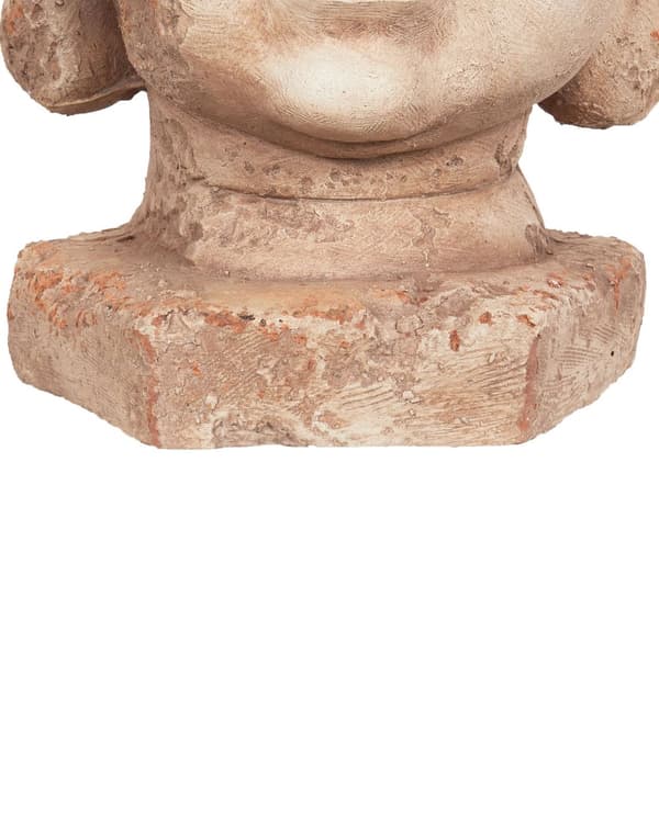 Blomsterpotte Beige Utendørs Innendørs Plantepotte Buddha-hode Retro stil