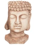 Miniatyrbilde 1 av 8: Blomsterpotte Beige Utendørs Innendørs Plantepotte Buddha-hode Retro stil