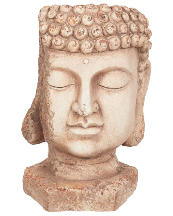 Blomsterpotte Beige Utendørs Innendørs Plantepotte Buddha-hode Retro stil