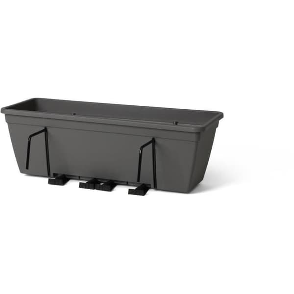 Planteringssats med metallkrok, vattenreserv och avloppsdistans - GARDEN ID Smart - Antracit 50 cm