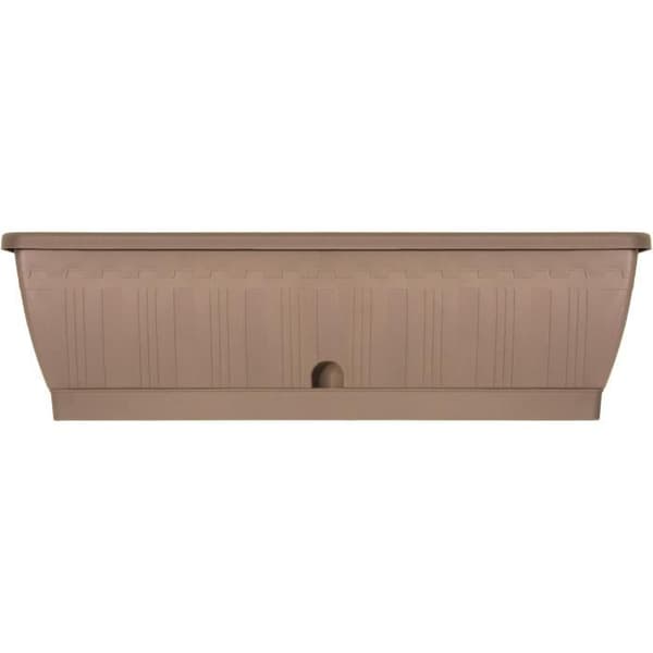 Jardiniere - GARDEN ID Terraflor - Taupe 60 cm - Hållbarhet - Vattenreserv - Återvunnet &amp; 100 % återvinningsbart - Volym för växter.