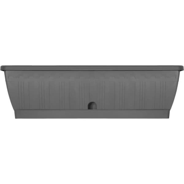 Jardiniere - GARDEN ID Terraflor - Antracit 60cm - Hållbarhet - Vattenreserv - Återvunnet &amp; 100 % återvinningsbart - Volym för växter.