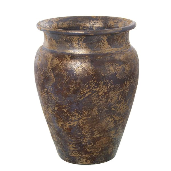 Urtepotte Alexandra House Living Gylden Keramik 27 x 27 x 38 cm