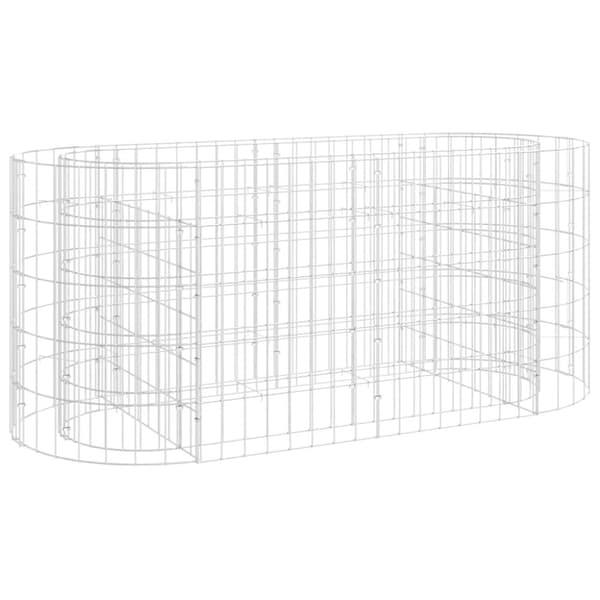 Planteringsgabion galvaniserat järn 120x50x50 cm
