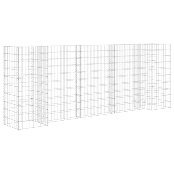 Planteringsgabion H-formad stål 260x40x100 cm
