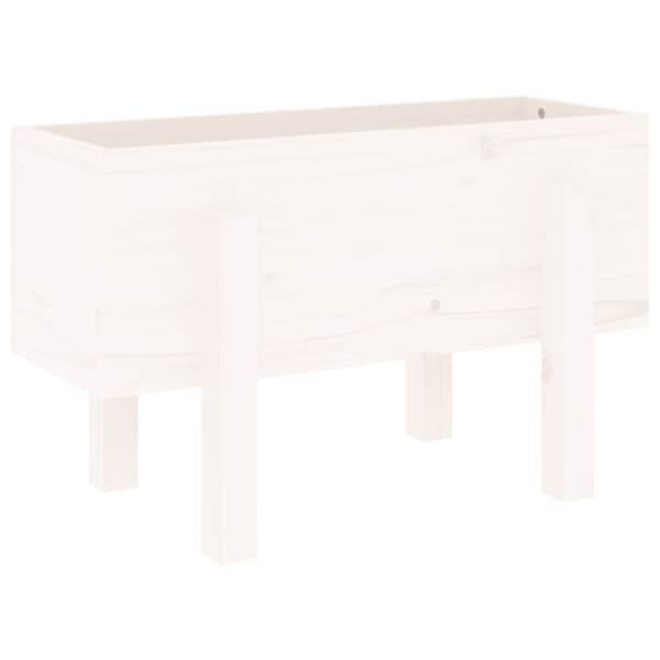 Odlingslåda 62x30x38 cm vit massiv furu
