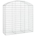 Miniatyrbild 2 av 2: Gabion bågformad 150x50x140/160 cm galvaniserat järn