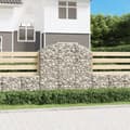 Miniatyrbild 1 av 2: Gabion bågformad 150x50x140/160 cm galvaniserat järn