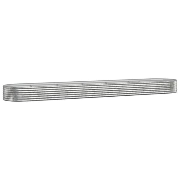 Odlingslåda pulverlackerat stål 507x100x36 cm silver