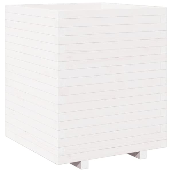 Odlingslåda vit 60x60x72,5 cm massiv furu