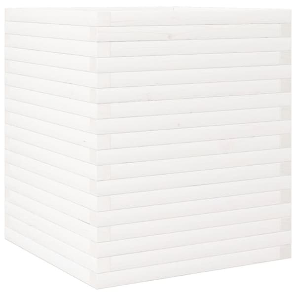 Odlingslåda vit 60x60x68,5 cm massiv furu