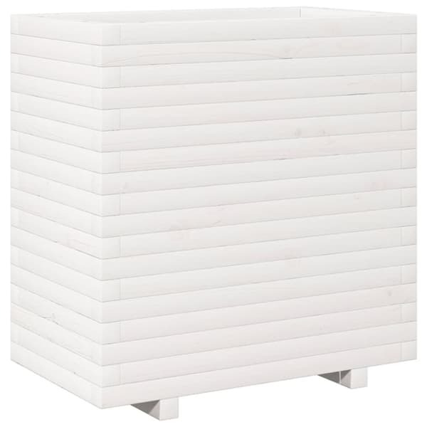 Odlingslåda vit 70x40x72,5 cm massiv furu