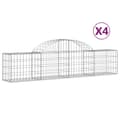 Miniatyrbild 2 av 2: Gabion bågformad 4 st 200x30x40/60 cm galvaniserat järn