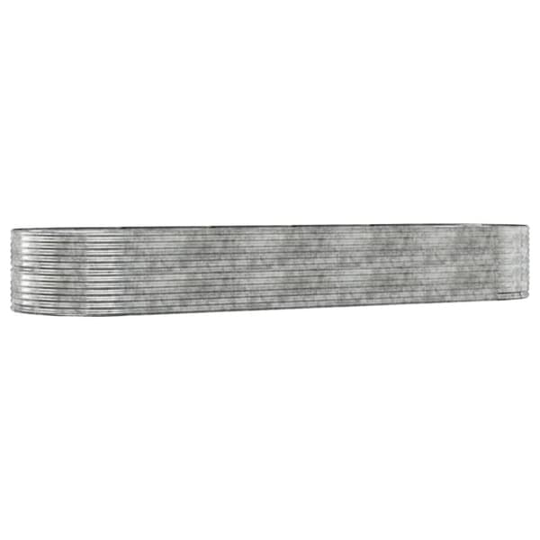 Odlingslåda silver 447x140x68 cm pulverlackerat stål