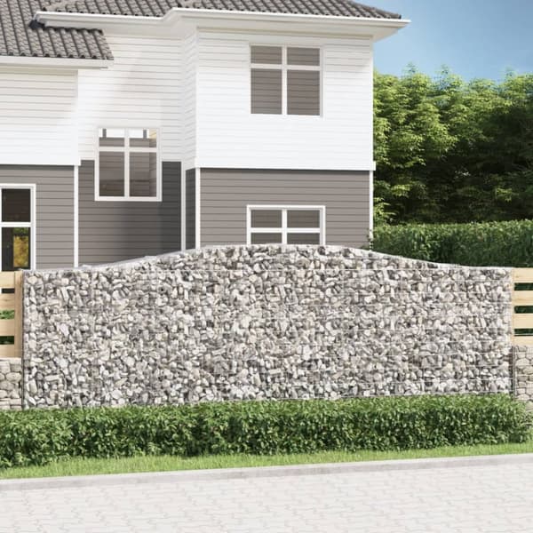 Gabioner bågformade 25 st 400x50x140/160 cm galvaniserat järn