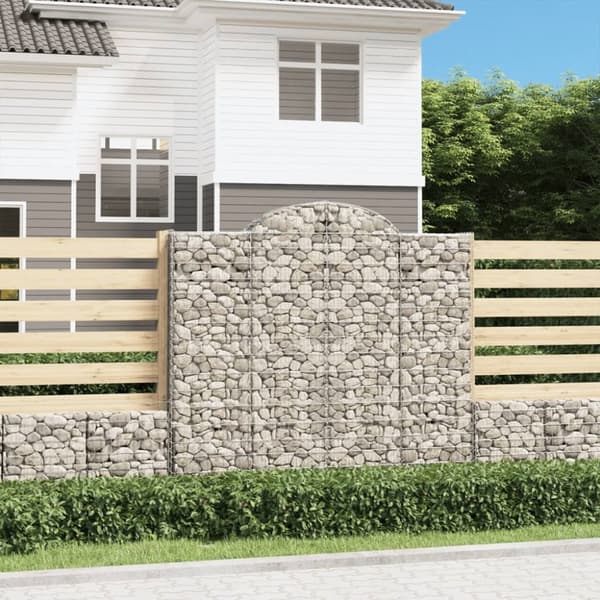 Gabioner bågformade 15 st 200x50x180/200 cm galvaniserat järn
