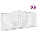 Miniatyrbild 2 av 2: Gabion bågformad 6 st 400x50x160/180 cm galvaniserat järn