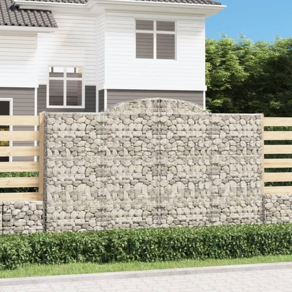 Gabioner bågformade 7 st 300x50x180/200 cm galvaniserat järn