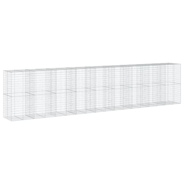 Gabionkorg med skydd 900x100x200 cm galvaniserat järn