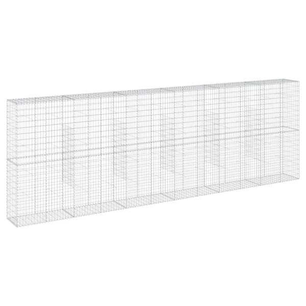 Gabionkorg med skydd 600x50x200 cm galvaniserat järn