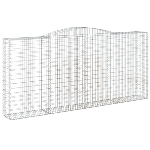 Gabion bågformad 400x50x180/200 cm galvaniserat järn