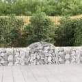 Miniatyrbild 1 av 2: Gabion bågformad 3 st 200x30x60/80 cm galvaniserat järn