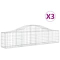 Miniatyrbild 2 av 2: Gabion bågformad 3 st 200x30x40/60 cm galvaniserat järn