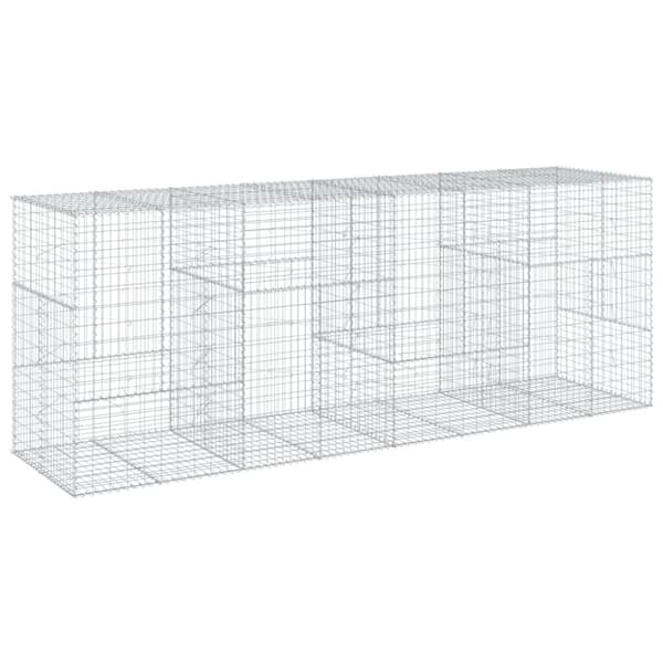 Gabionkorg med skydd 400x100x150 cm galvaniserat järn