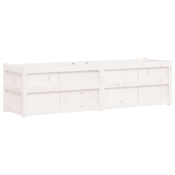 Odlingslåda 180x50x50 cm vit massiv furu