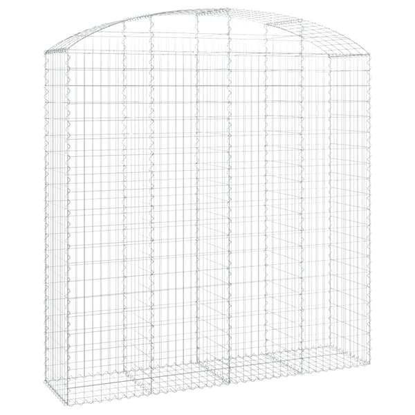 Gabion bågformad 200x50x200/220 cm galvaniserat järn