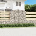 Miniatyrbild 1 av 2: Gabion bågformad 200x50x180/200 cm galvaniserat järn
