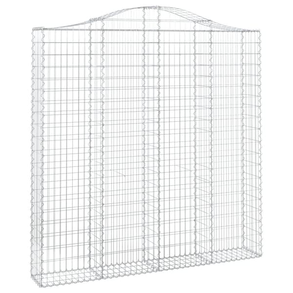 Gabion bågformad 200x30x200/220 cm galvaniserat järn