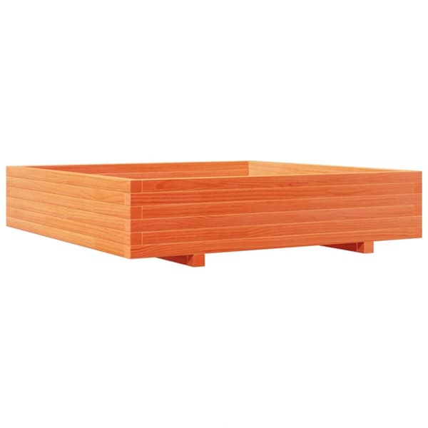 Odlingslåda vaxbrun 110x110x26,5 cm massiv furu