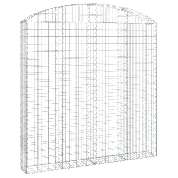 Gabion bågformad 200x30x200/220 cm galvaniserat järn