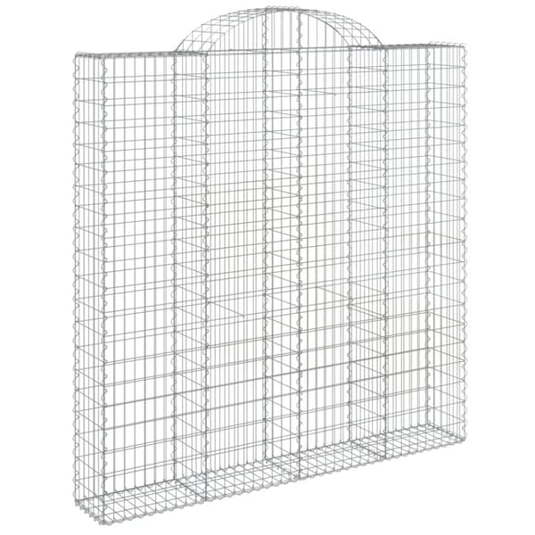 Gabion bågformad 200x30x200/220 cm galvaniserat järn