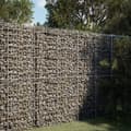 Miniatyrbild 1 av 2: Gabionkorg med skydd 100x100x200 cm galvaniserat järn