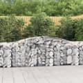 Miniatyrbild 1 av 2: Gabion bågformad 400x50x80/100 cm galvaniserat järn