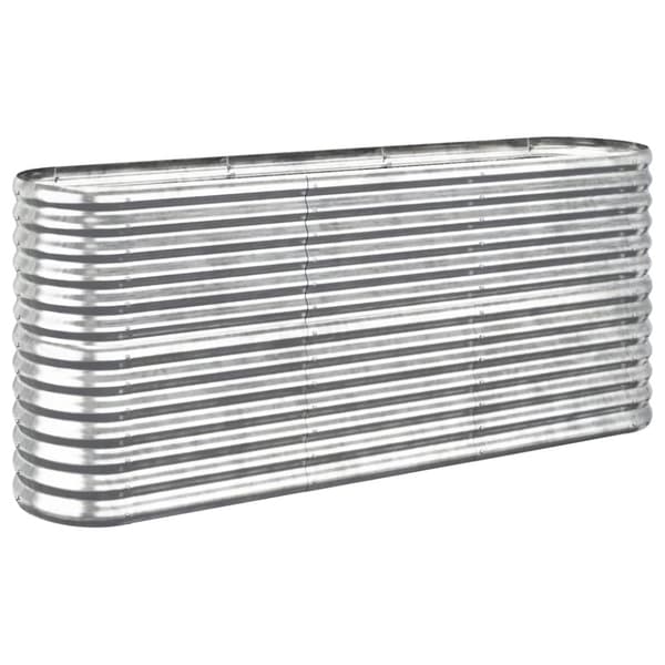 Odlingslåda pulverlackerat stål 152x40x68 cm silver