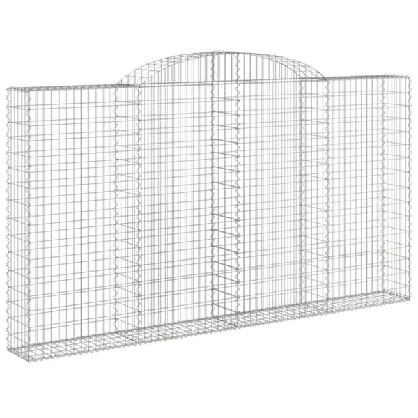 Gabion bågformad 300x30x160/180 cm galvaniserat järn