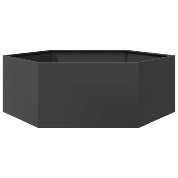 Odlingslåda svart sexkantig 138x120x45 cm stål