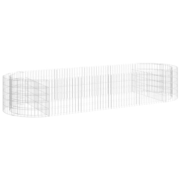 Planteringsgabion galvaniserat järn 300x100x50 cm