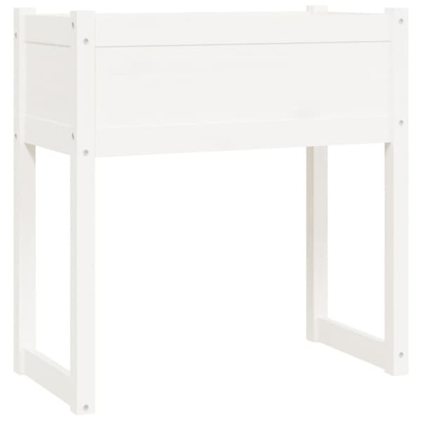 Odlingslåda vit 78x40x81 cm massiv furu