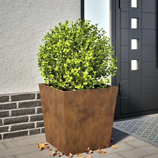 Trädgårdskruka 50x50x50 cm rosttrögt stål