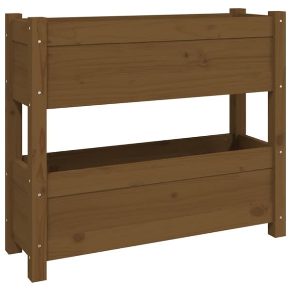 Odlingslåda honungsbrun 77x25x66 cm massiv furu